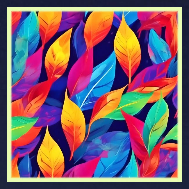 Vibrant Autumn Leaves Abstract Art