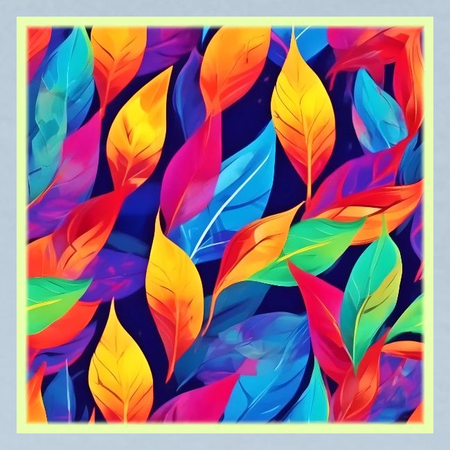 Vibrant Autumn Leaves Abstract Art