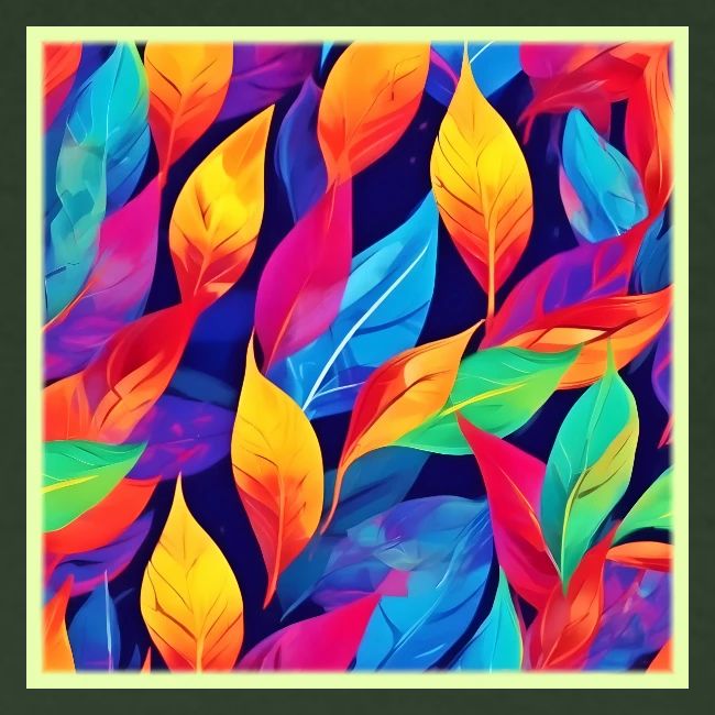 Vibrant Autumn Leaves Abstract Art