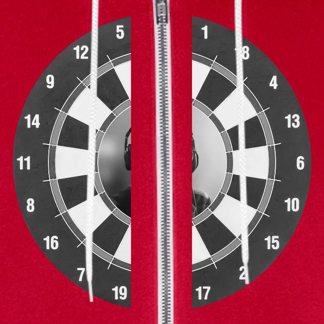 Producer Jay on Dartboard with Fusco Show back