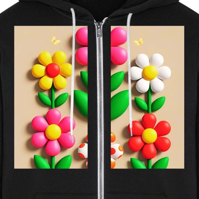 3D Flowers and Butterflies in Amber, Floral Design