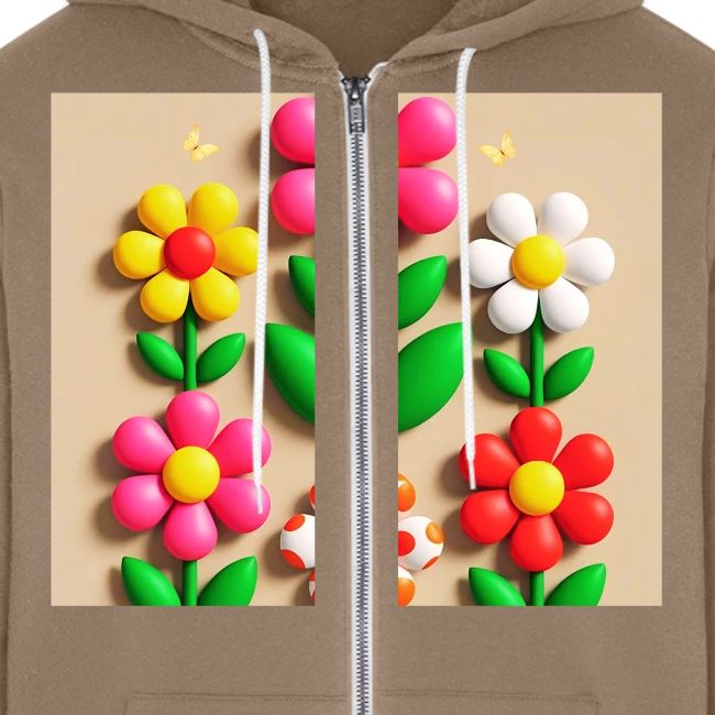 3D Flowers and Butterflies in Amber, Floral Design