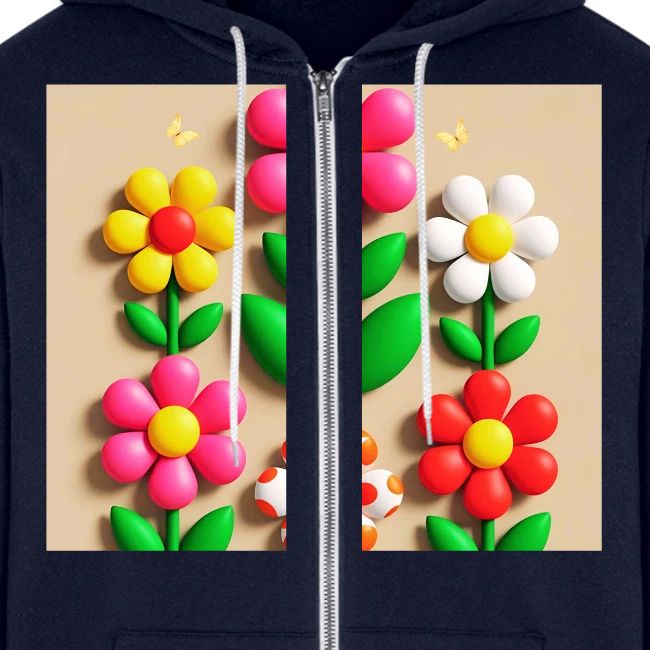 3D Flowers and Butterflies in Amber, Floral Design
