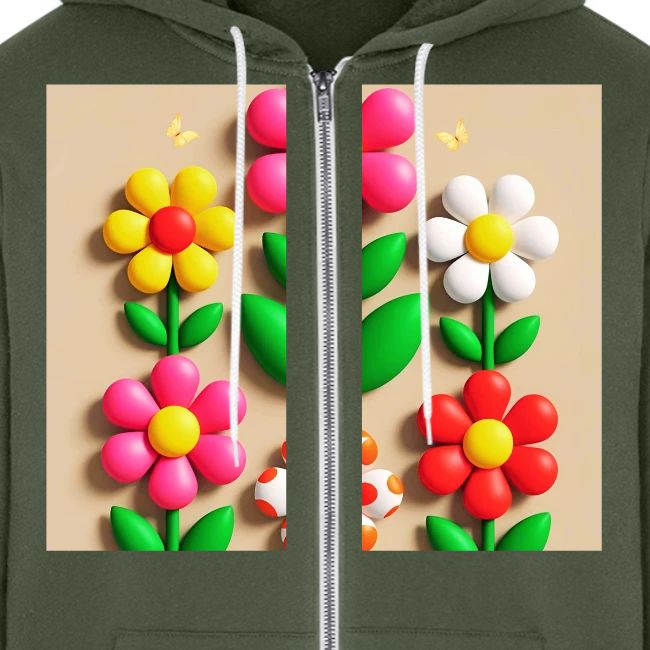 3D Flowers and Butterflies in Amber, Floral Design