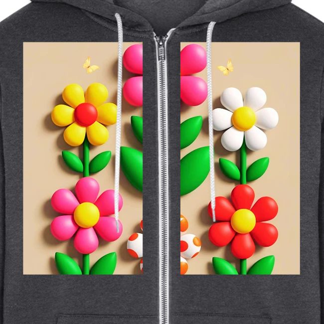 3D Flowers and Butterflies in Amber, Floral Design