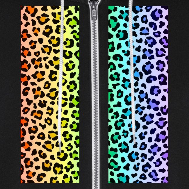Rainbow color leopard pattern