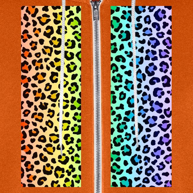 Rainbow color leopard pattern