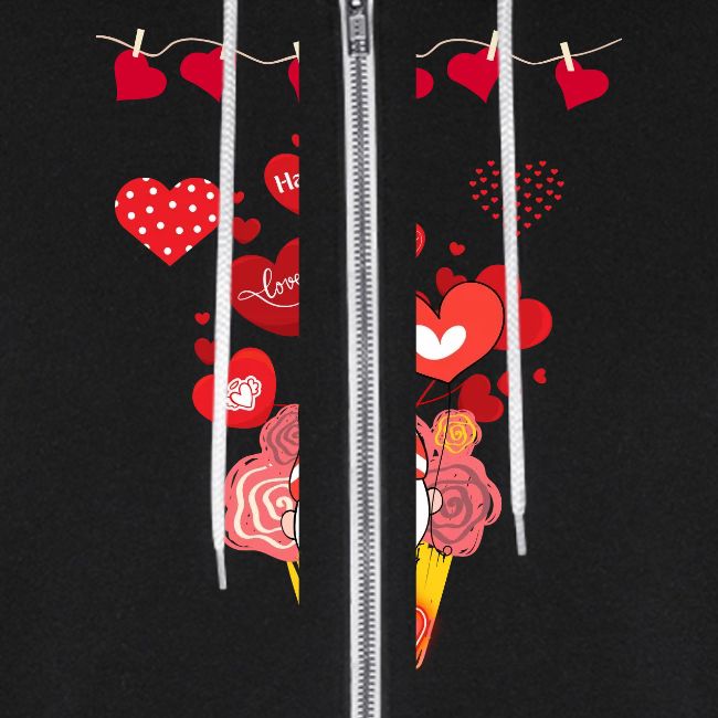 Design wrapped in love hearts, vibrating in love.