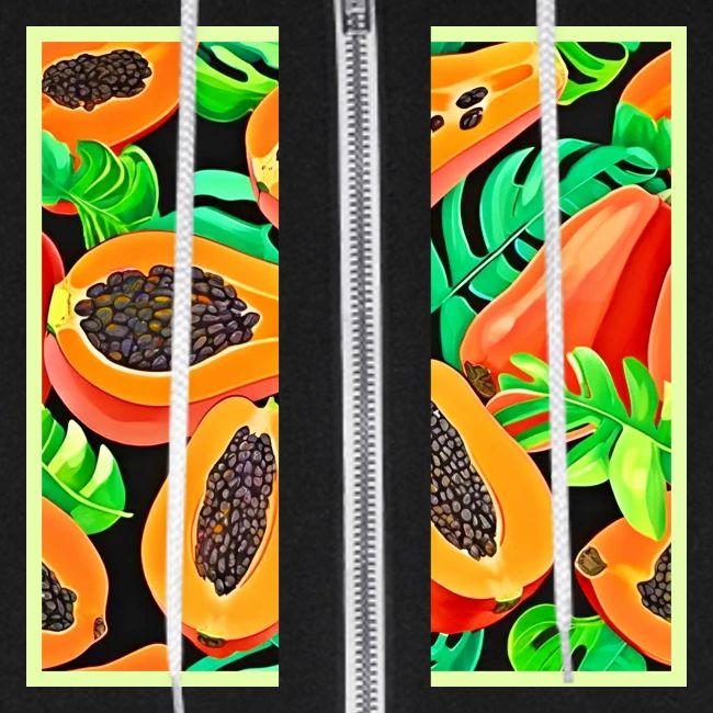 Papaya and Leaves Fresh Pattern
