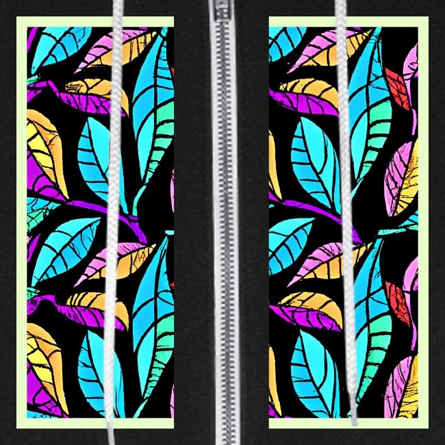 Stained Glass Leaves Design