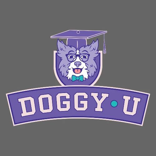 Doggy U Purple Stack Logo - Unisex Full Zip Hoodie