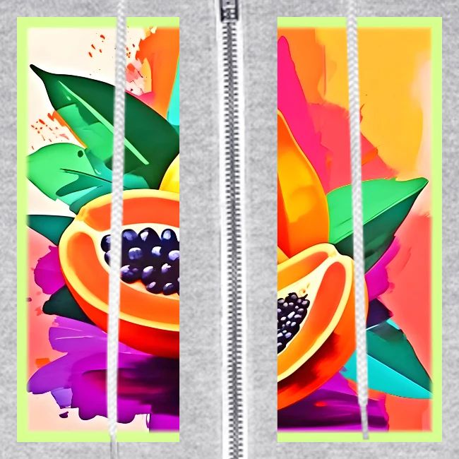 Sliced Papaya Pop Art