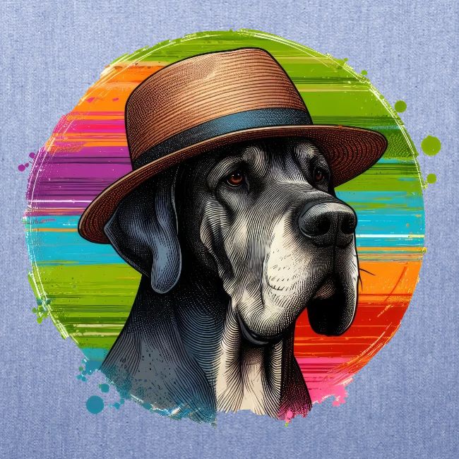 Great Dane Wearing a Hat Art