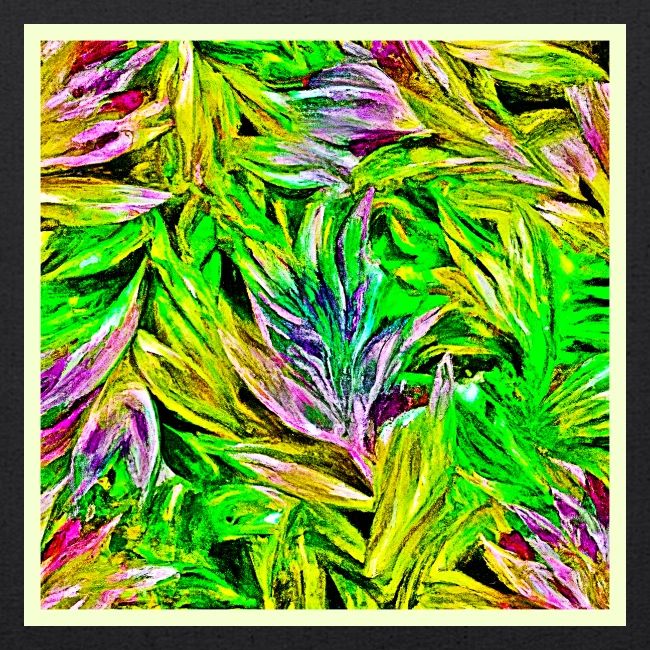 Vibrant Plant Strokes Design