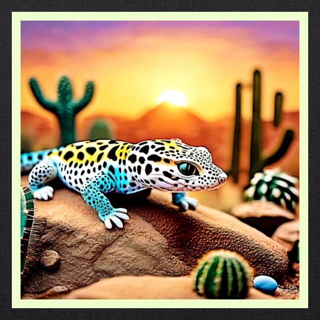 Colorful Gecko Rocks Design