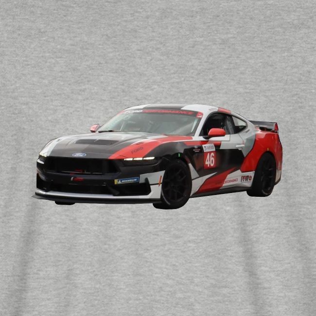 Red White and Black Mustang Racecar