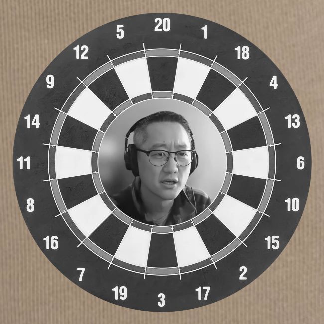 Producer Jay on a Dartboard