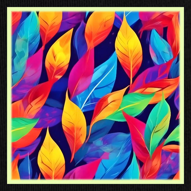 Vibrant Autumn Leaves Abstract Art