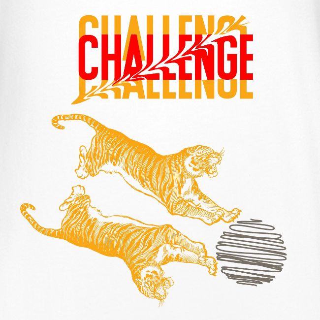 Double tiger fashion, jungle feline animals.