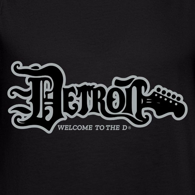 DETROIT GUITAR WTTD BLK SLR REG FONT