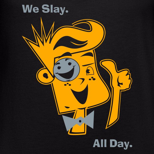 We Slay All Day Shiny Shirt Metallic Silver & Gold