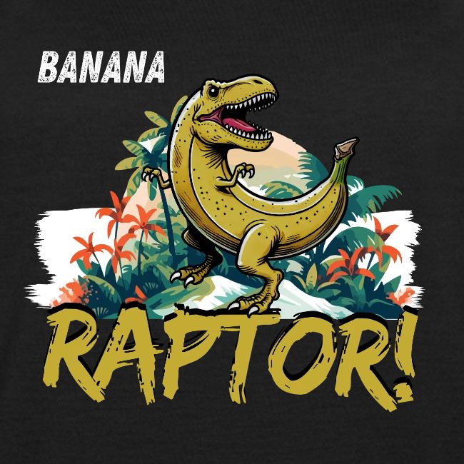 Funny Banana Raptor T-Rex Design