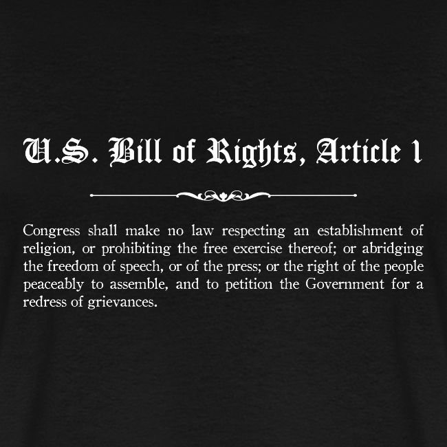 U.S. Bill of Rights - Article 1