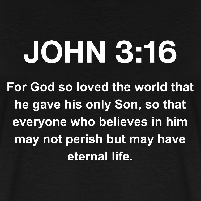 John 3:16 Christian Apparel – White