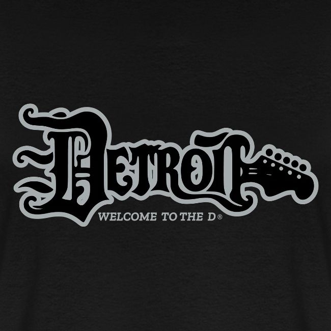 DETROIT GUITAR WTTD BLK SLR REG FONT