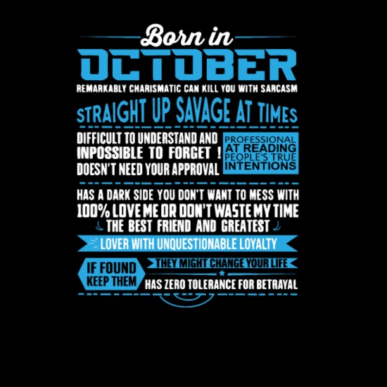 Libra Born In October Funny Sayings Birthday Gift' Men's Longsleeve Shirt |  Spreadshirt