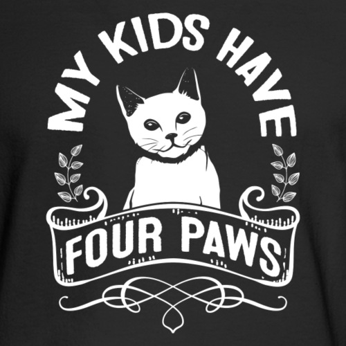 My Kids Have Four Paws, Cat Lovers T-Shirt - Men's Long Sleeve T-Shirt