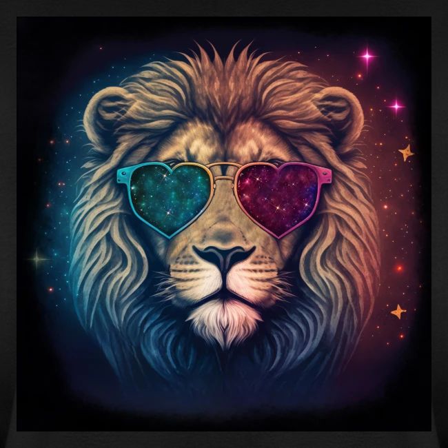 Jesus Lion of Judah wearing love glasses