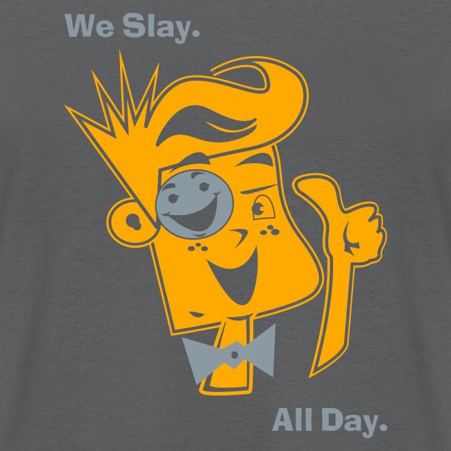 We Slay All Day Shiny Shirt Metallic Silver & Gold