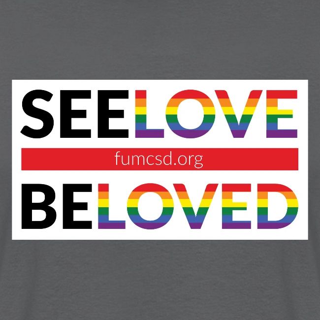 FUMCSD See Love, Be Loved: white design background