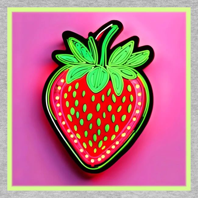 Vibrant Strawberry Neon Sign