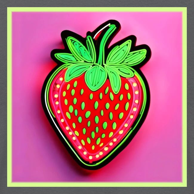 Vibrant Strawberry Neon Sign