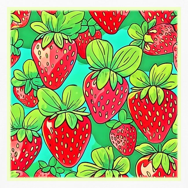 Strawberry Pop Art Pattern