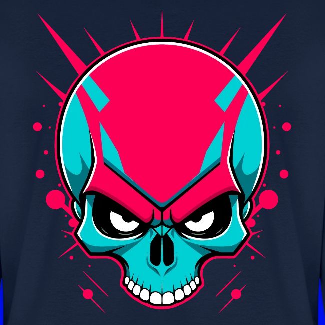 Colorful skull Without lower jaw