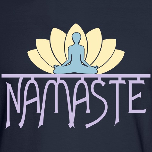 Namaste Yoga Lotus Flower vector design. - Men's Long Sleeve T-Shirt