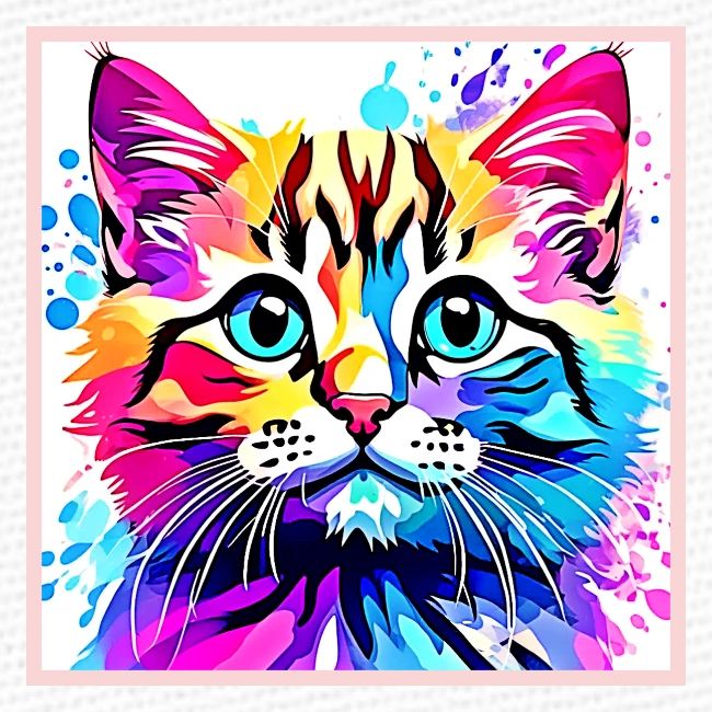 Vivid Kitty Vibes Design