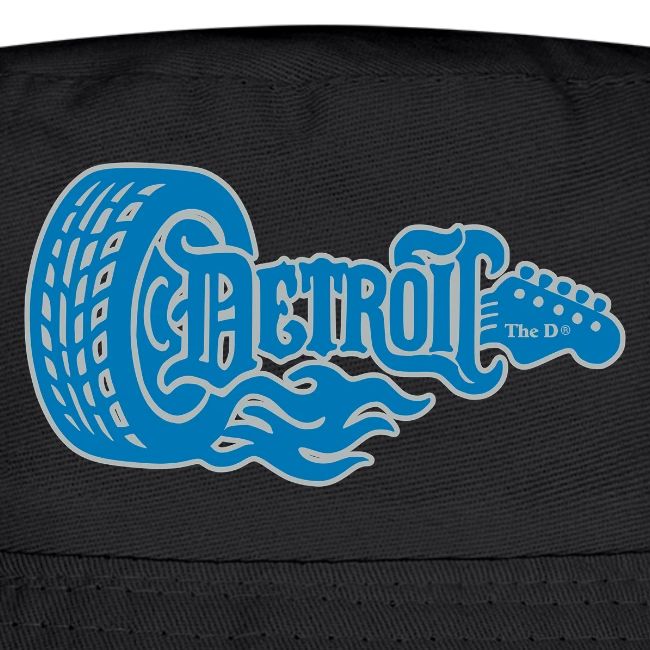 The D® - Detroit Wheel Guitar with Flames Bl Slvr