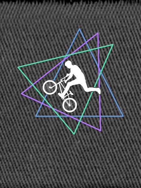 Geometric BMX Stunt Rider
