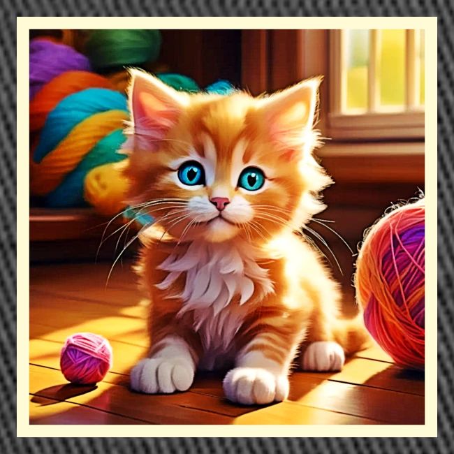Cute Orange Kitten Art