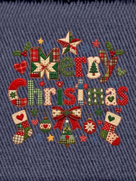 Merry Christmas Quilted Patchwork