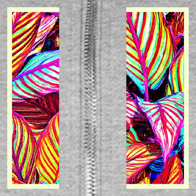 Striped Neon Leaves Design