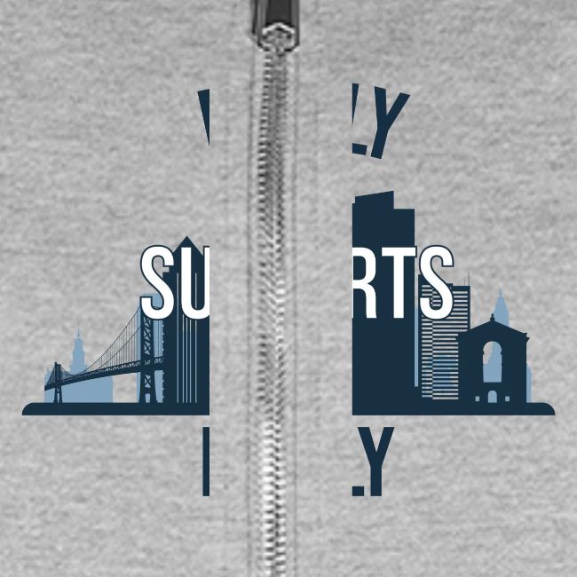 Philly Supports Philly skyline blue transparentbg