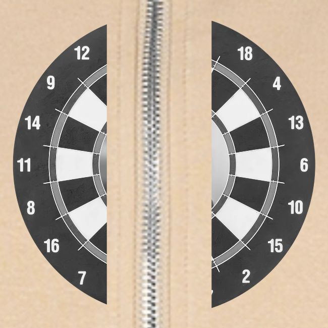 Producer Jay on Dartboard with Fusco Show back