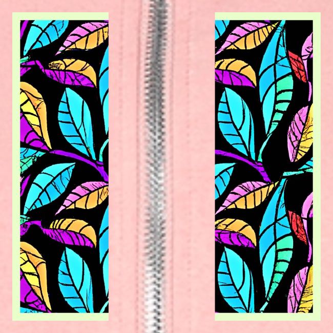 Stained Glass Leaves Design
