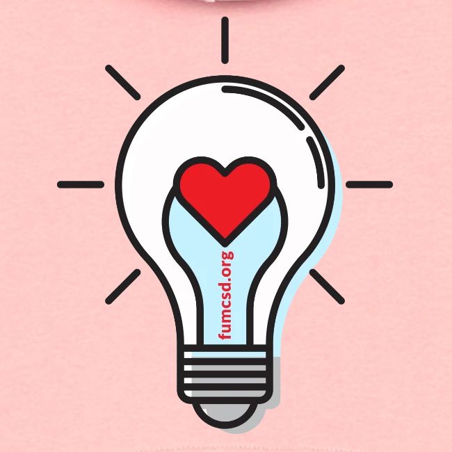FUMCSD Heart Light Blub with White Bulb
