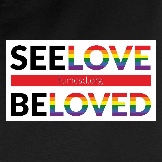 FUMCSD See Love, Be Loved: white design background